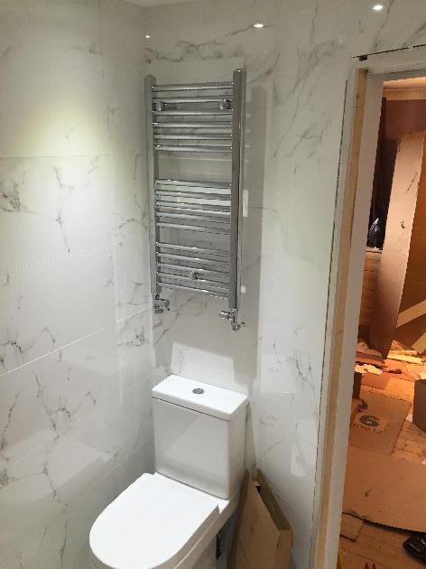 We squeezed this en suite in, the customer wanted a shower that was easier to use than the one over their bath