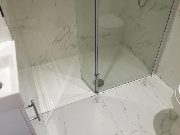 We squeezed this en suite in, the customer wanted a shower that was easier to use than the one over their bath